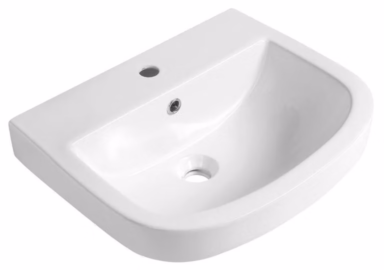 Lavabo in Vetroceramica VIBRANT 51x42 cm, bianco