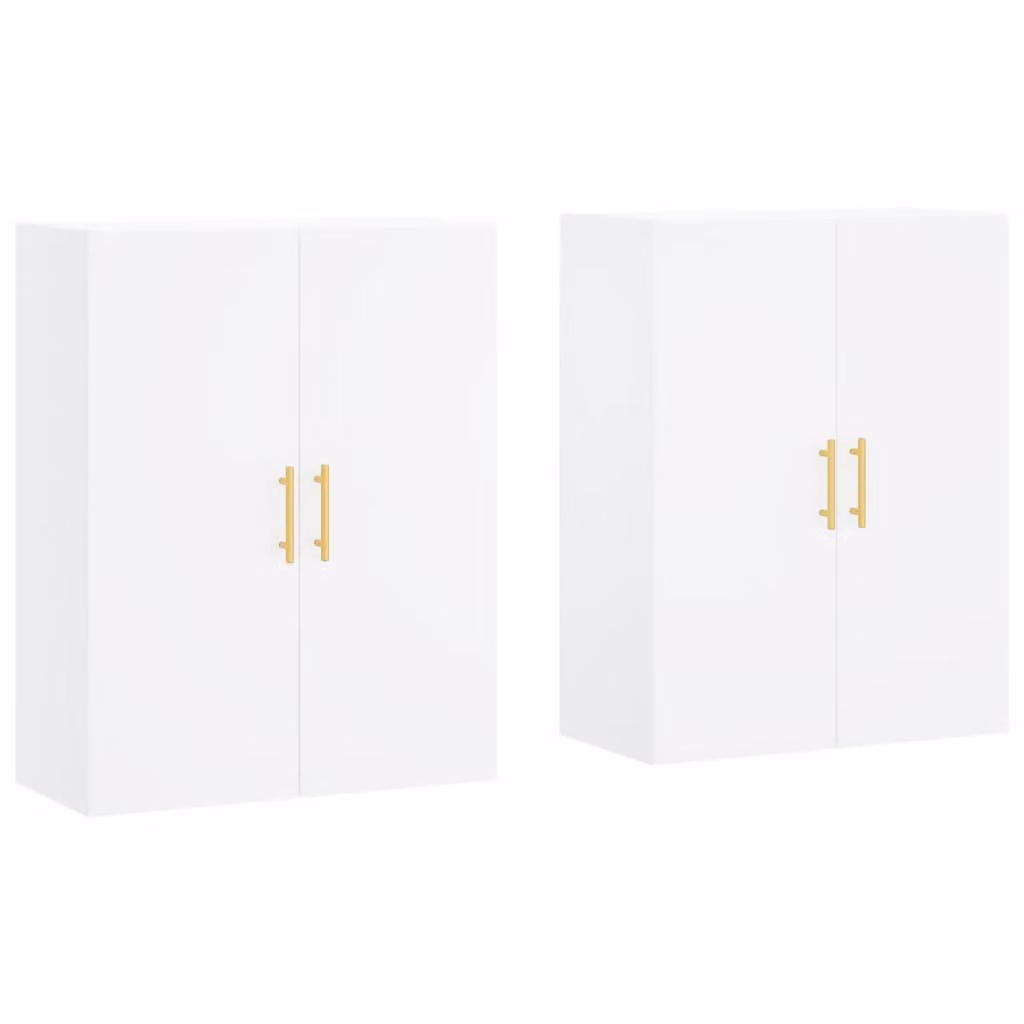 Mobili a Parete 2 pz Bianchi 69,5x34x90 cm