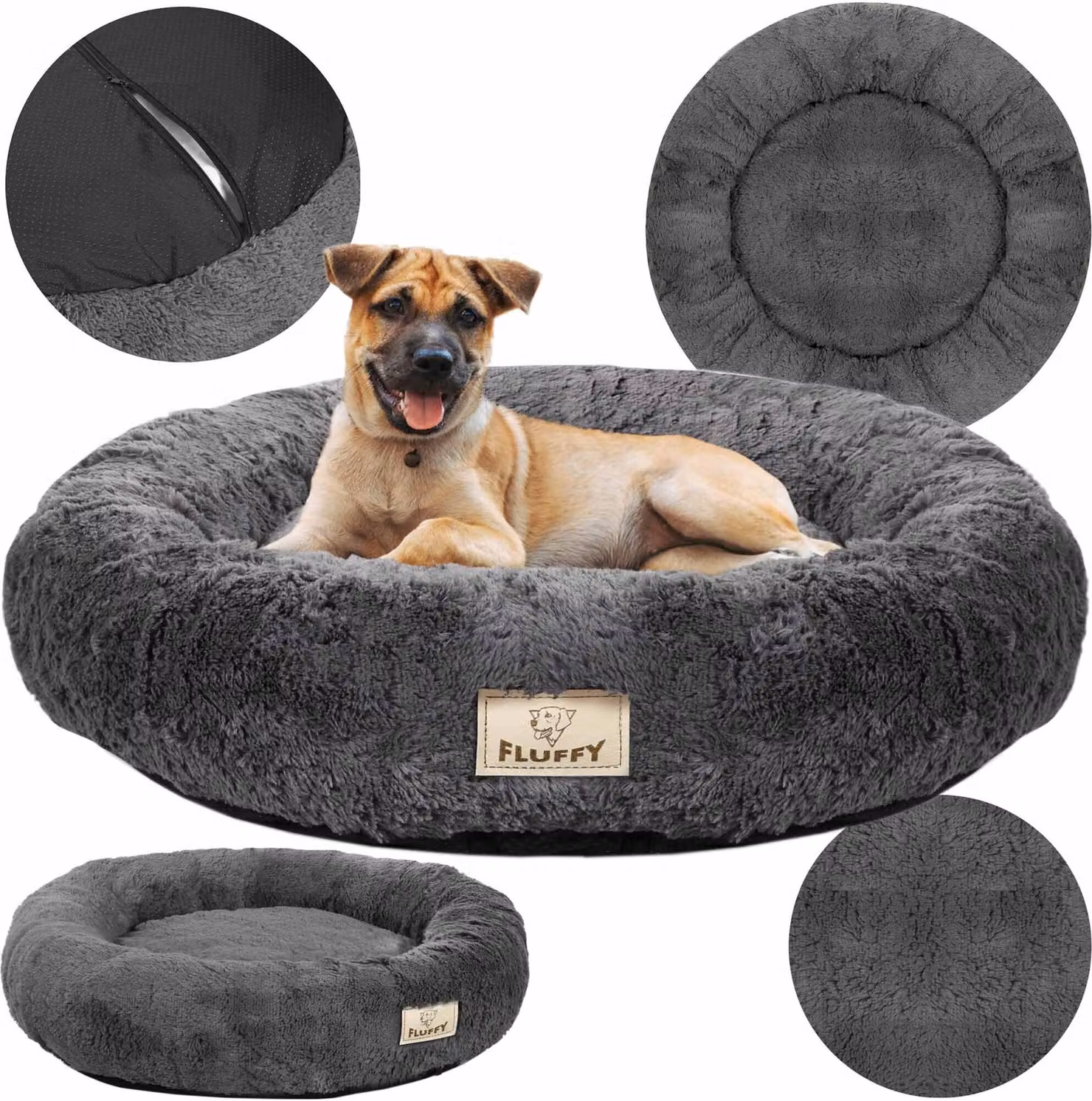 Cuccia per cani, lettiera, cuscini, divano, divanetto, recinto, antiscivolo 120 cm grigio scuro