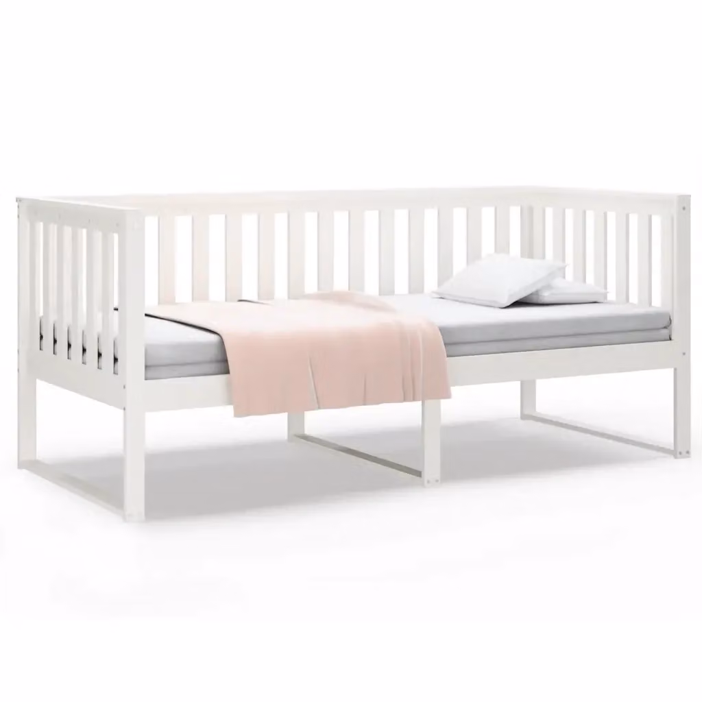 vidaXL Dormeuse in legno massello di pino bianca senza materasso L/P: 200 x 90 cm – 2