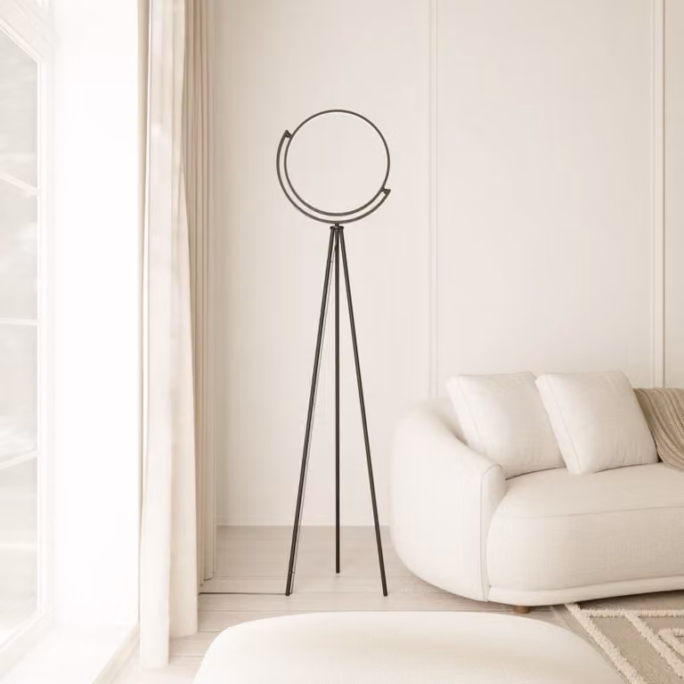 LUMIÈRE Design Darea Lampada da Terra Design V2 LED dimmerabile Smart Home Nero