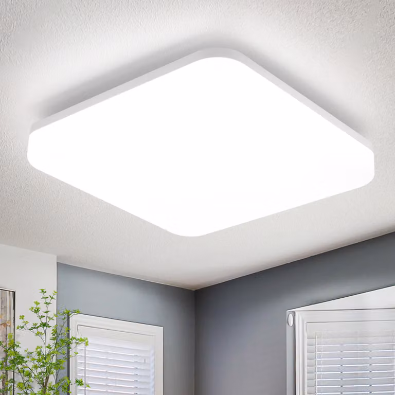 ZMH lampada da soffitto LED plafoniera piatta 22CM lampada da bagno quadrata plafoniera da bagno IP54 lampada da cucina 18W soffitto bianco lampada da corridoio 5000K
