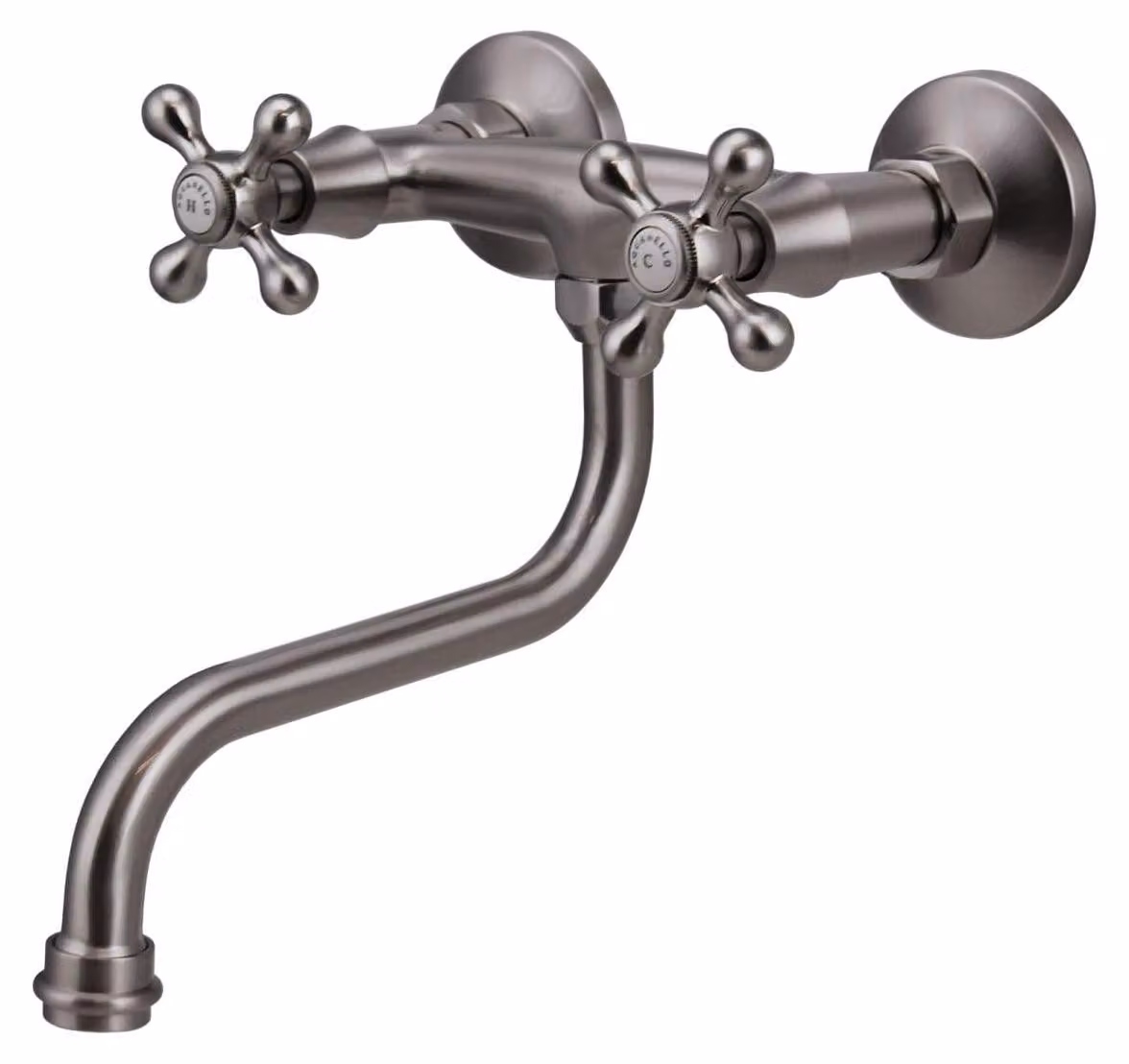Miscelatore da cucina a parete, acciaio inossidabile, modello Heritage Ascot NB-4111-HA, marca Aquanello