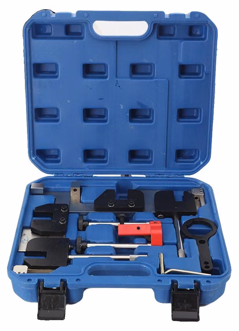 Set di strumenti per la regolazione del motore, acciaio legato, dimensioni: [Inserire le dimensioni rilevanti], compatibilità: modelli di motore S63, tipo: componenti per utensili manuali, funzione: regolazione della fasatura del motore