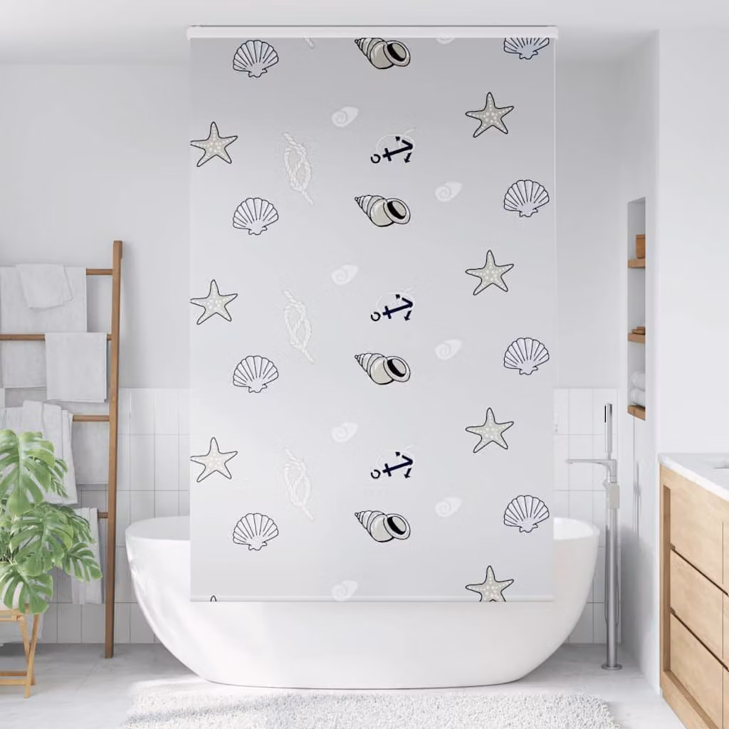vidaXL Tenda a Rullo per Doccia Cassonetto 140x240cm Larghezza Tessuto