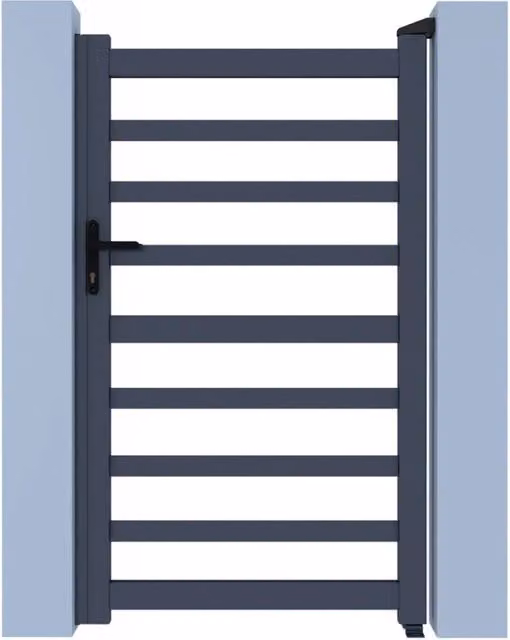 Cancello in alluminio forato "Marius" - 100 x 140 cm - Grigio