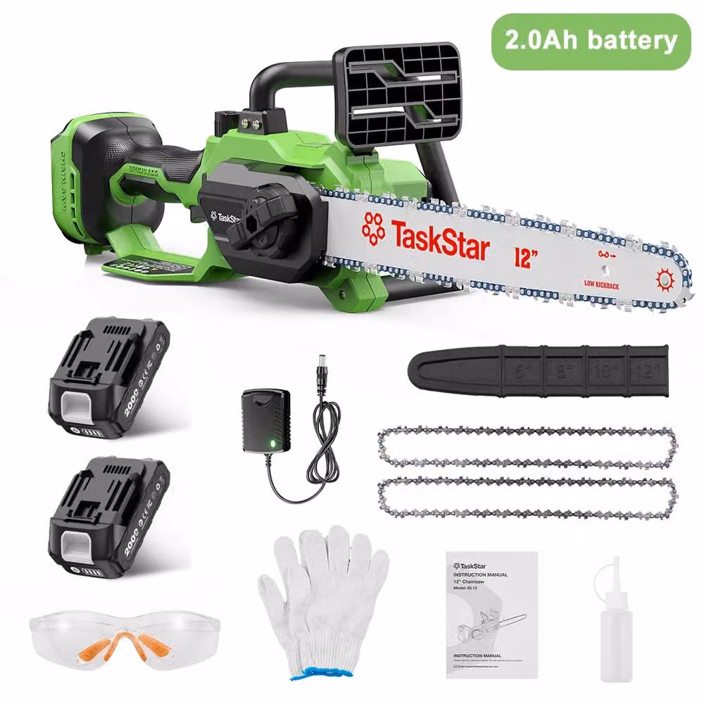 Troncatrice a batteria - Troncatrice senza fili - Motore brushless - 21 V - 700 W - Lame da 30 cm - 2 batterie da 2,0 Ah