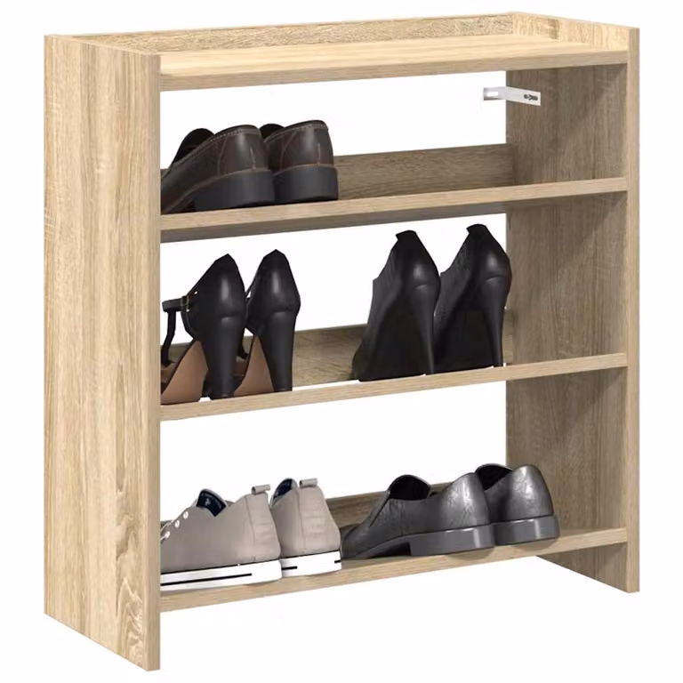 Scarpiera moderna a parete vidaXL in legno marrone L: 60 cm, P: 25 cm, H: 62 cm