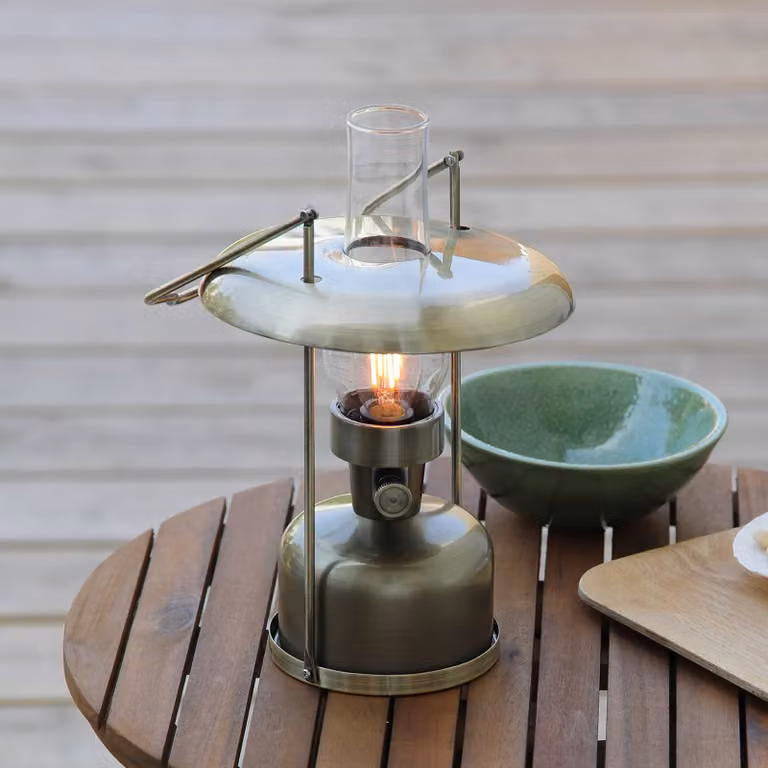 Markslöjd Lampada da tavolo a LED Fanos, dimmerabile, Bronzo / Ottone antico, Soggiorno / Sala da pranzo, Metallo, Antico, Lampada da tavolo LED