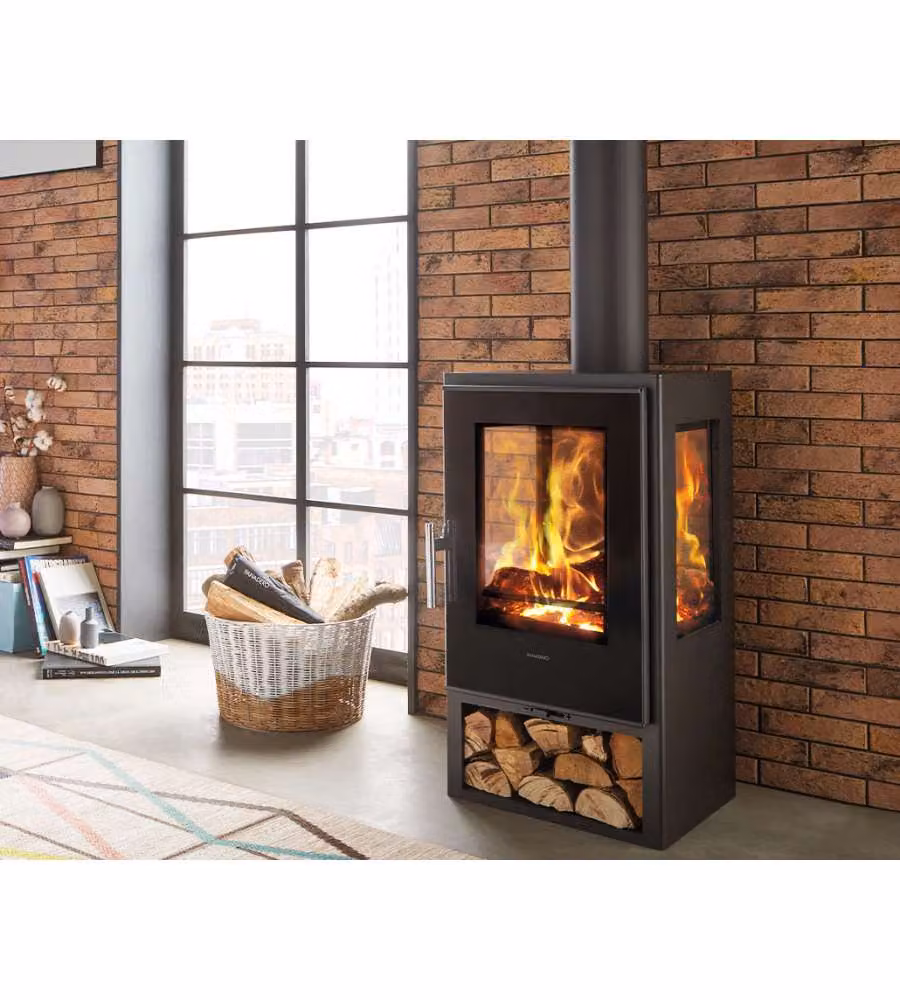 Panadero Stufa a Legna Condor 3V - 8KW - Nero