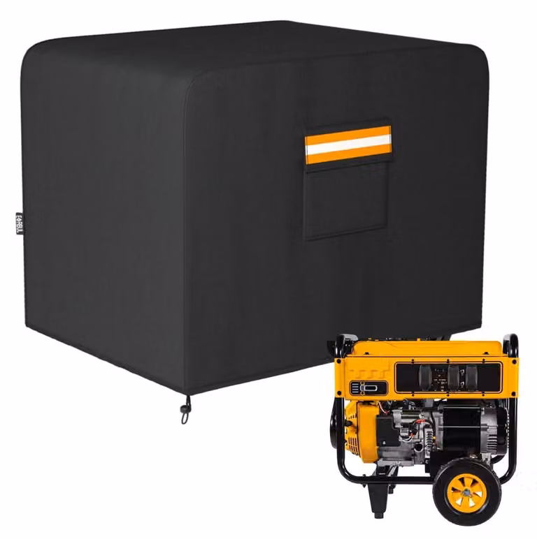 Copertura per generatore, dimensioni 81x61x61 cm, impermeabile, in tessuto 420D, colore nero, adatta per generatori da 5000-10000 Watt
