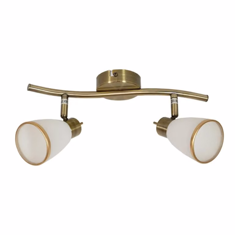 Faretto da soffitto/parete REGENT - 2xG9, 40W, patina/bianco