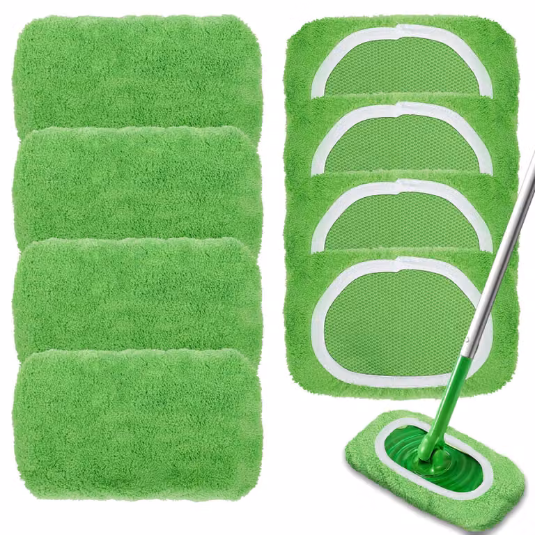 Set di 8 panni in microfibra per mop Swiffer, colore verde