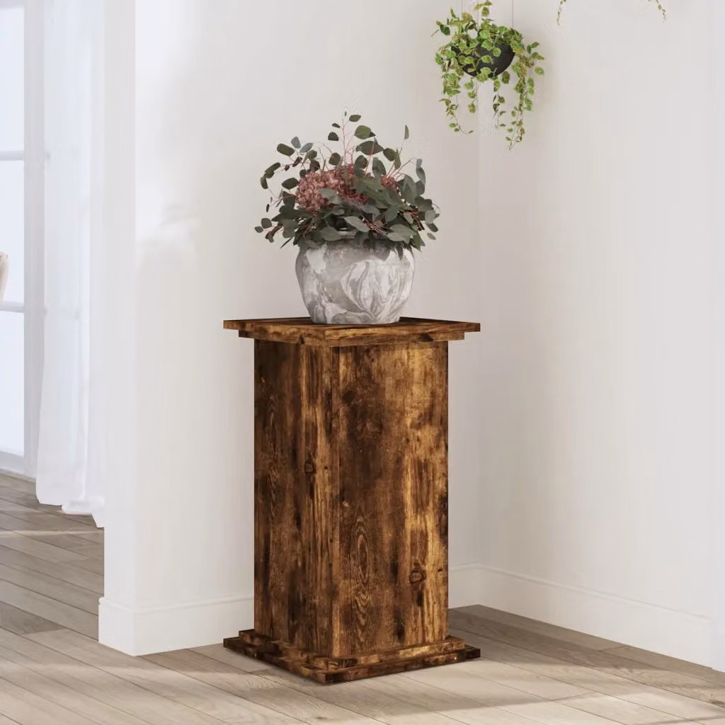 vidaXL Supporto per piante in legno marrone L/P/H: 33 x 33 x 60 cm