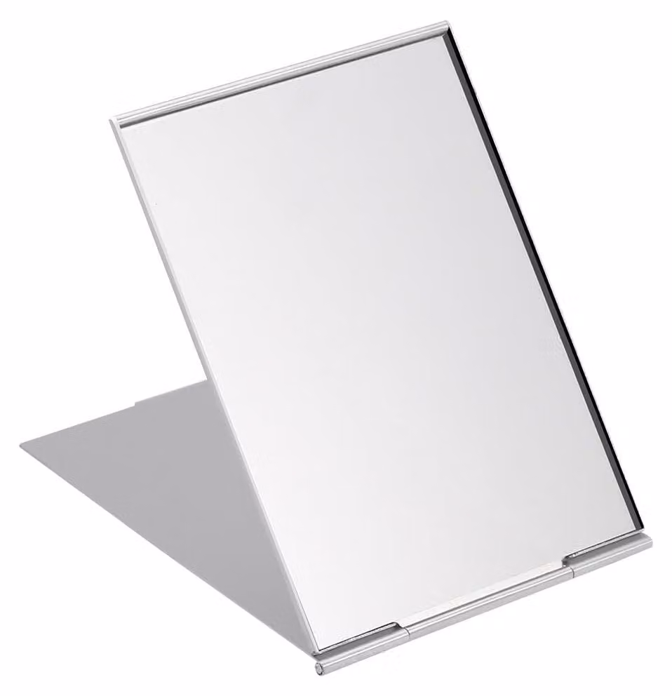 Omgoods - Specchio da viaggio pieghevole - Specchio tascabile - Specchio portatile - Specchio per il trucco - Design compatto - Materiali di alta qualità