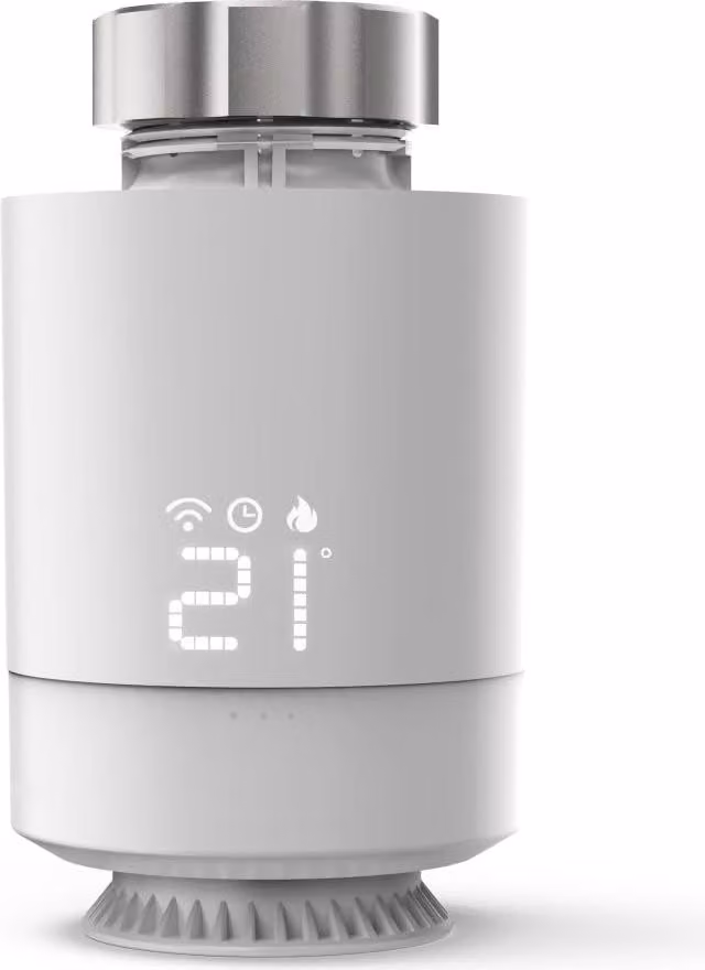 Termostato intelligente per radiatori Hama (estensione per la regolazione del riscaldamento WLAN, regolatore di riscaldamento domestico intelligente per tutte le valvole, termostato di riscaldamento programmabile, riscaldamento individuale tramite app, ri