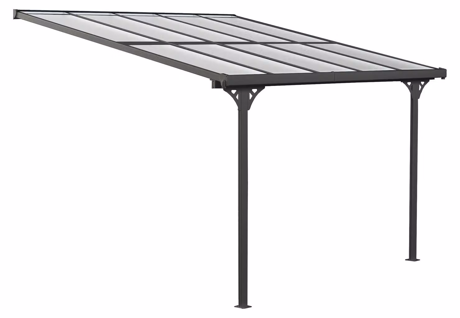 Copertura per terrazza in alluminio Westmann Bruce 313, nera, 300x313x270 cm