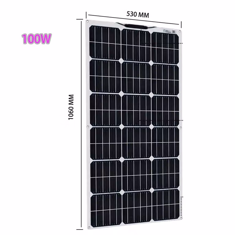 Pannello solare monocristallino flessibile, potenza in uscita 100W, facile installazione, 19,8V 100W-a