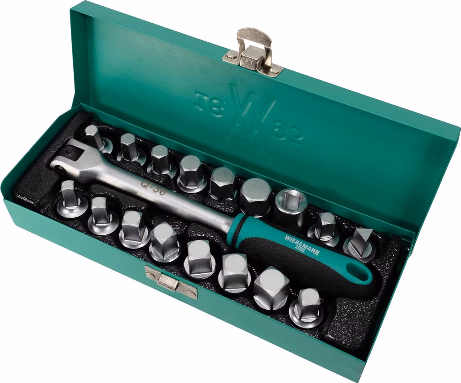 Set chiavi a bussola per viti scarico olio da 17 pezzi | WIESEMANN 80232 | attacco da 3/8″ incluso