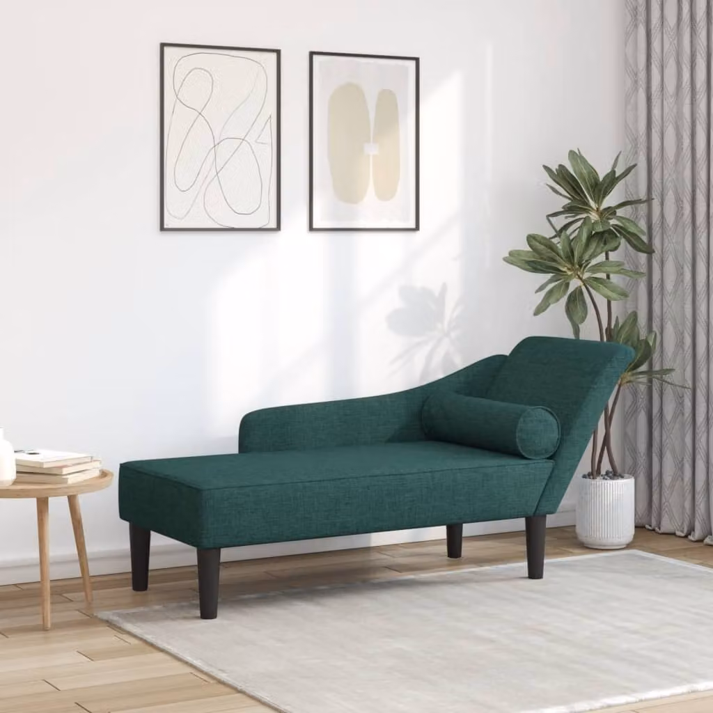 Maison Exclusive - Divano a due posti con cuscini, tessuto verde scuro