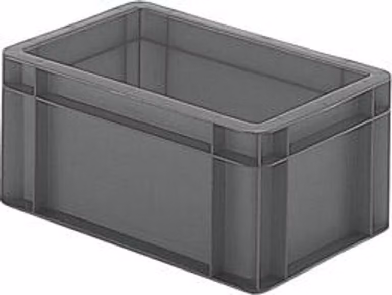 LA-KA-PE Contenitore impilabile per il trasporto L300xL200xH145mm - TK300/145-0 GRIGIO