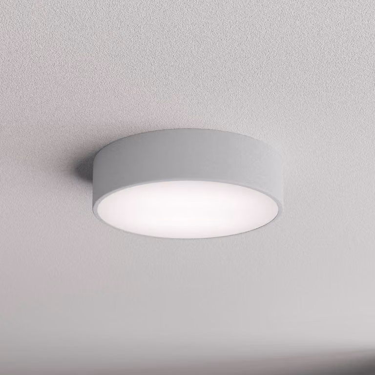 Plafoniera con sensore di movimento Cleo 300 TEMAR LIGHTING, Alluminio / Grigio / Zincato, Soggiorno / Sala da pranzo, Metallo, Moderno, Plafoniera