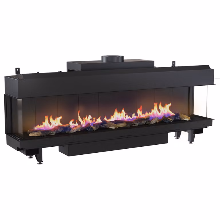 LEO 200 caminetto trifacciale a gas propano ∅ 130/200 12,5 kW