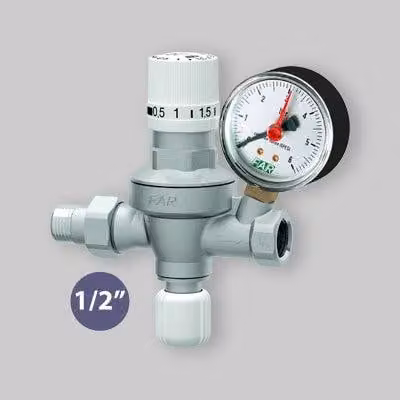 Gruppo Di Riempimento Automatico Con Manometro E Manopola Numerata Far 1/2" M/F