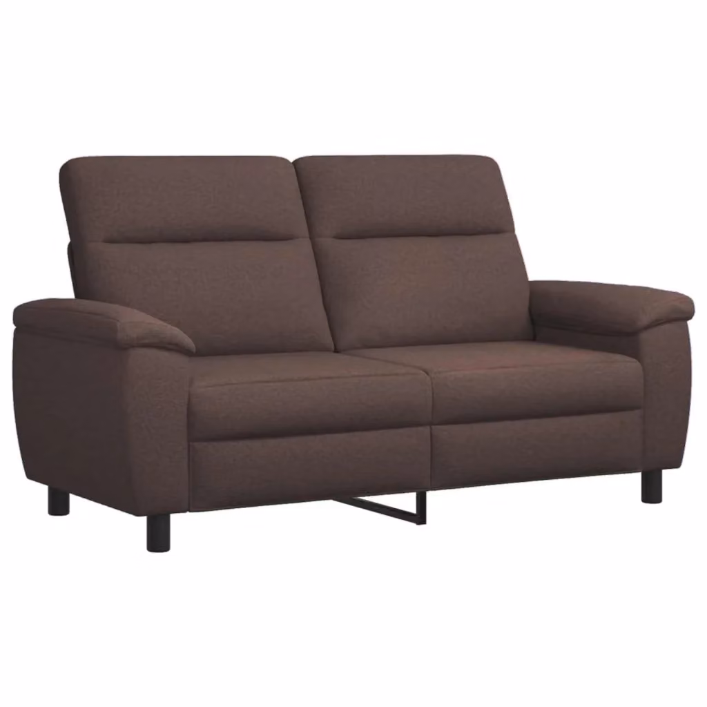 Divano moderno vidaXL in tessuto marrone e nero con struttura in metallo L: 178 cm, P: 90 cm, H: 95 cm – 2