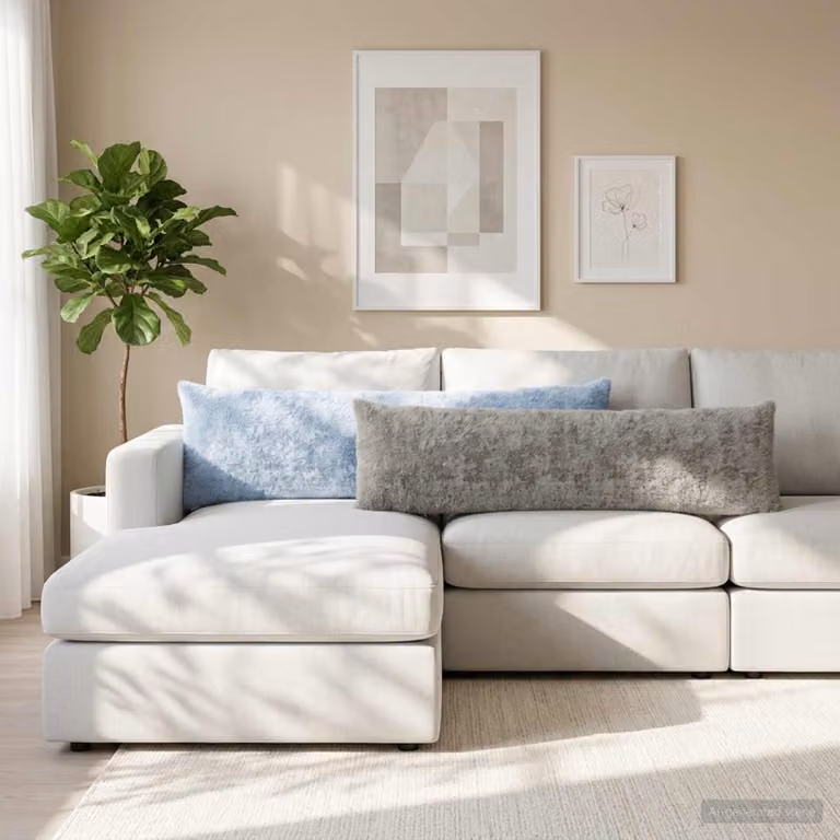 Set di 2 federe vidaXL HEERLEN in ecopelliccia grigia, L 145 cm x L 40 cm