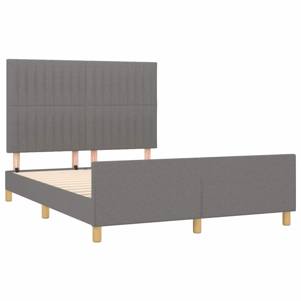 Giroletto senza Materasso Grigio Scuro 140x200 cm Tessuto