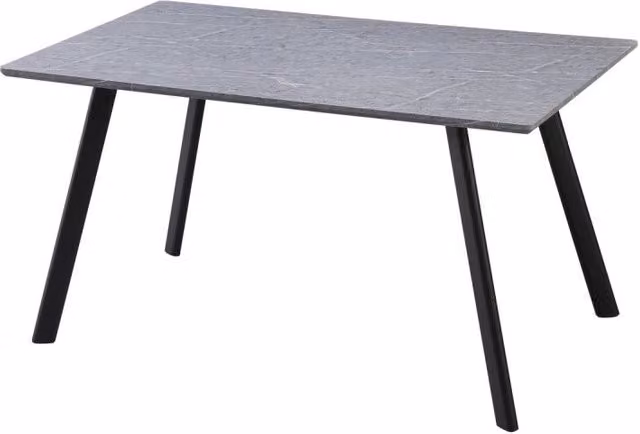 Tavolo Fisso Paros 140x80x75 Grigio Pietra/gambe Nere