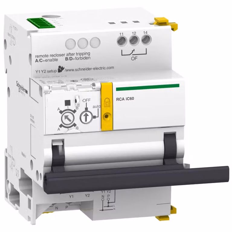 Comando a distanza Schneider Electric RCA con Ti24 per iC60 1P/2P, 230 V CA, montaggio laterale A9C70122