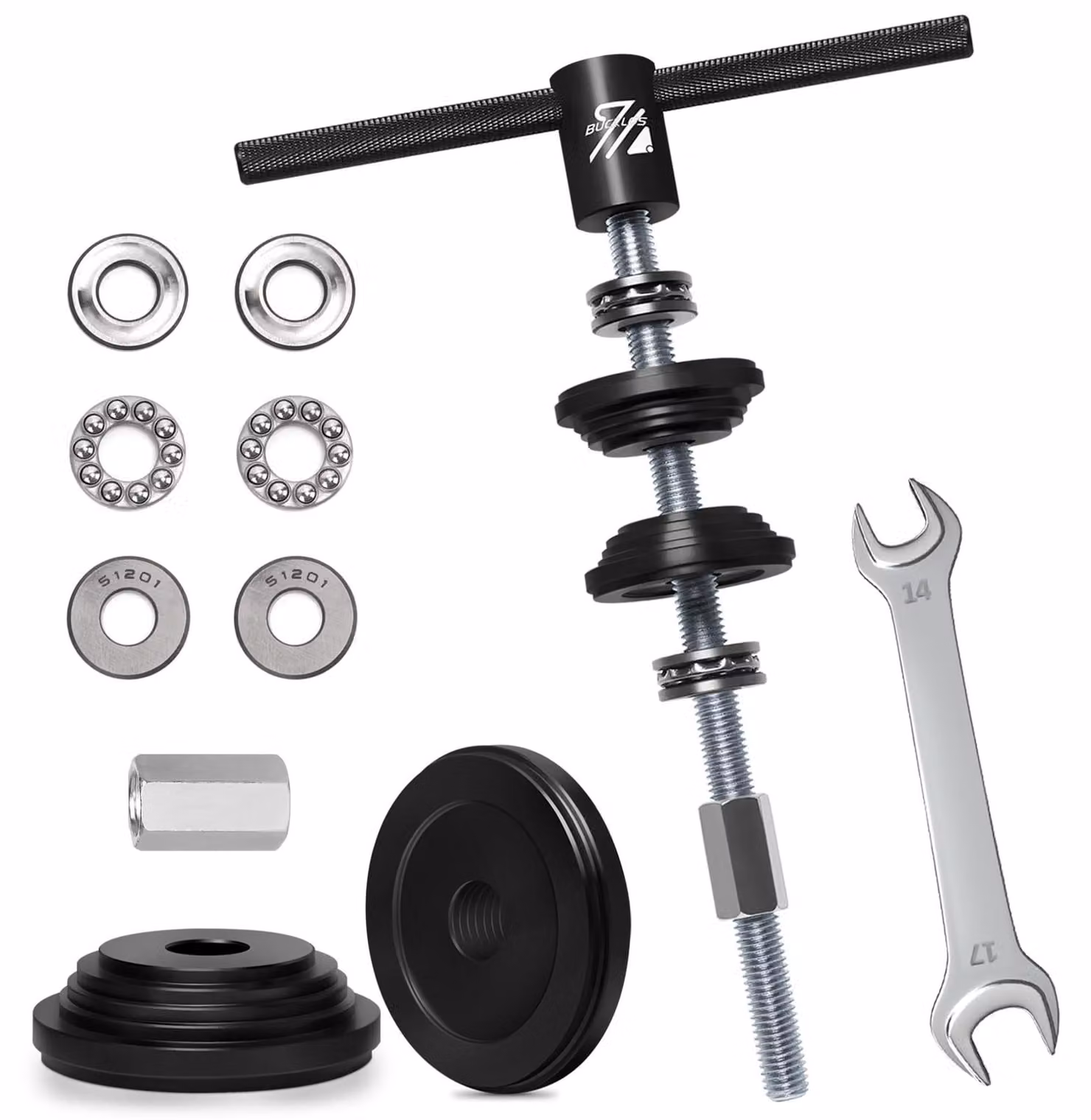 Kit di attrezzi per biciclette, specifico per serie sterzo e movimento centrale