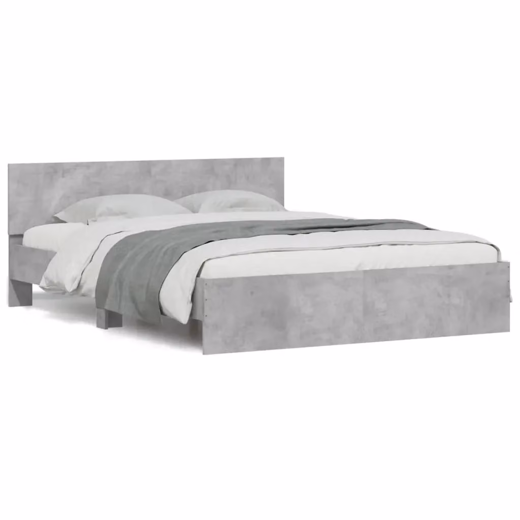 Giroletto con Testiera vidaXL in Grigio, L 150 x P 200 cm – 2