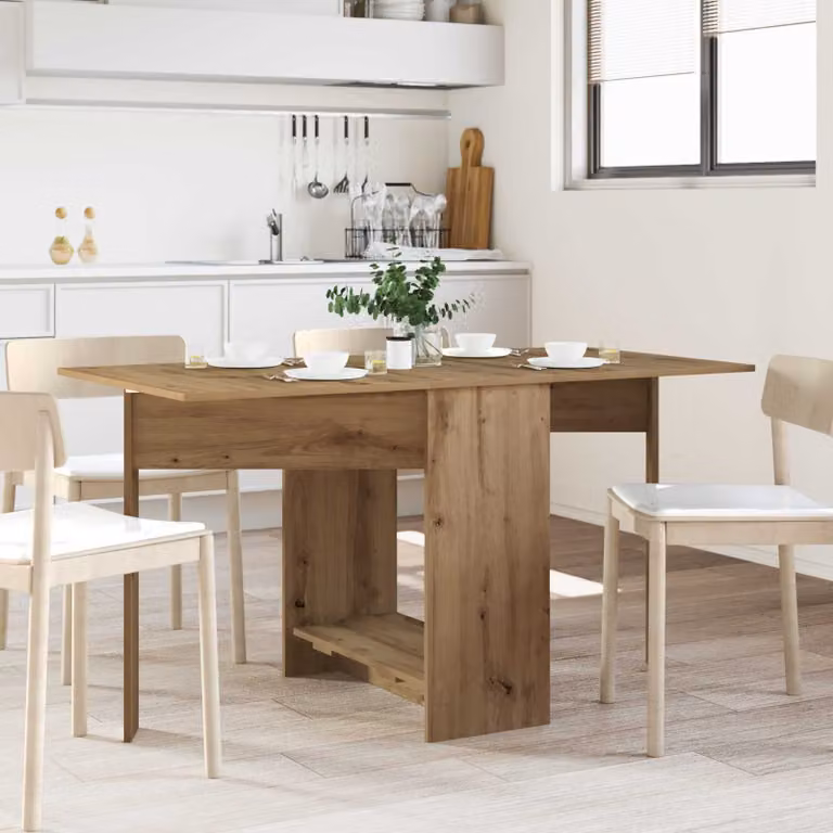 vidaXL Tavolo da Pranzo Rettangolare Estensibile in Legno Ingegnerizzato Marrone L: 138 cm, P: 70 cm, H: 73,5 cm
