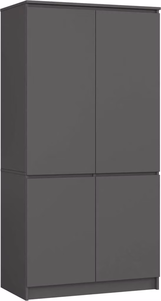 Armadio a quattro ante 90 cm LOTA - grigio