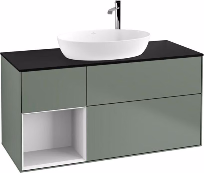 V&B mobile da parete Finion 120cm, Pl b m, Rg g wh. Lac, Oli. m Lac