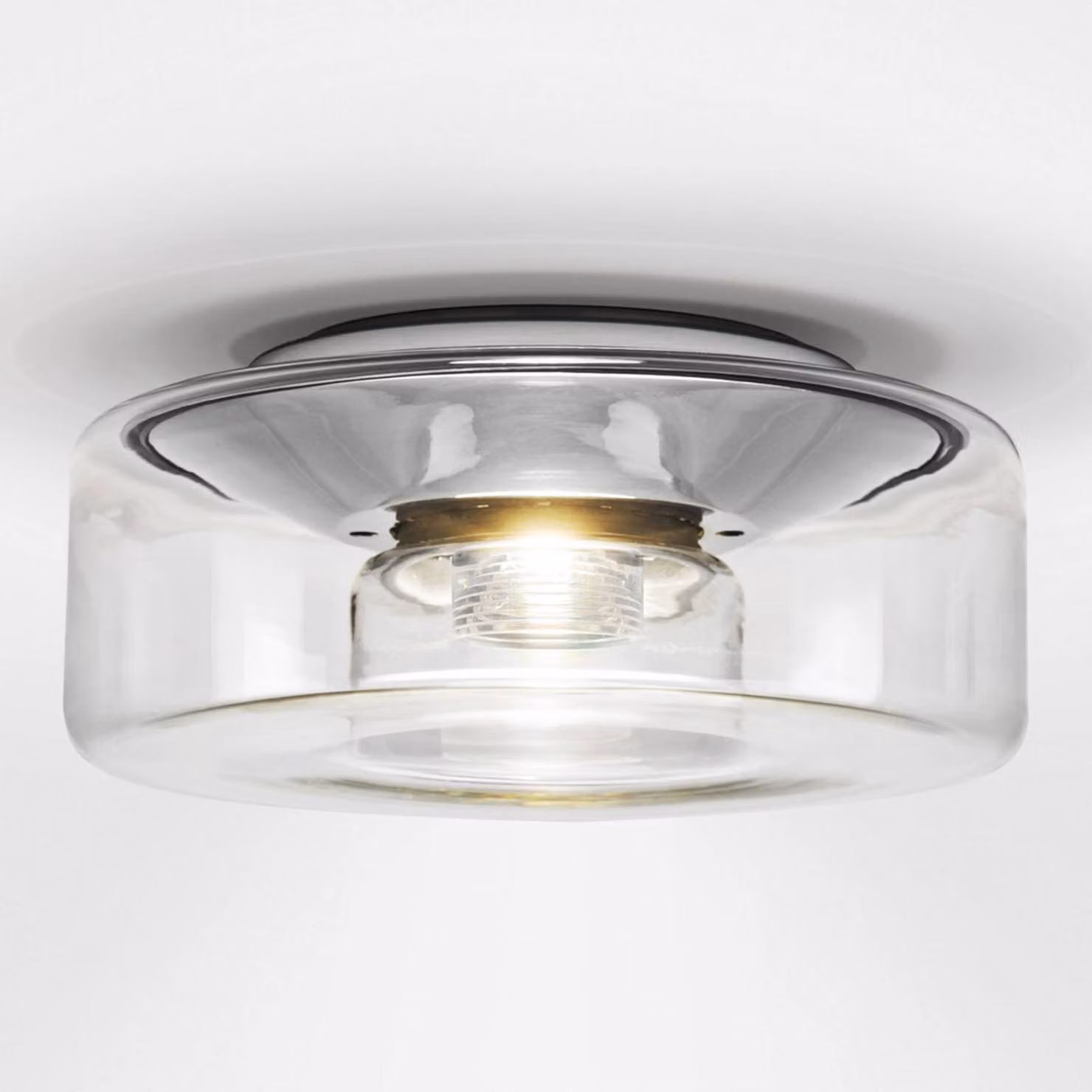 Serien Lighting Plafoniera di design Curling S, dimmerabile, Chiaro / Trasparente, Soggiorno / Sala da pranzo, Plastica, Moderno, Plafoniera