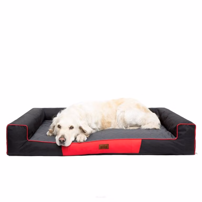 Cuscino per cani Cesto per cani Divano per cani domestici Lavabile - Victoria - 118 x 78 x 20 cm [Taglia: XXL] - Nero mi Grigio