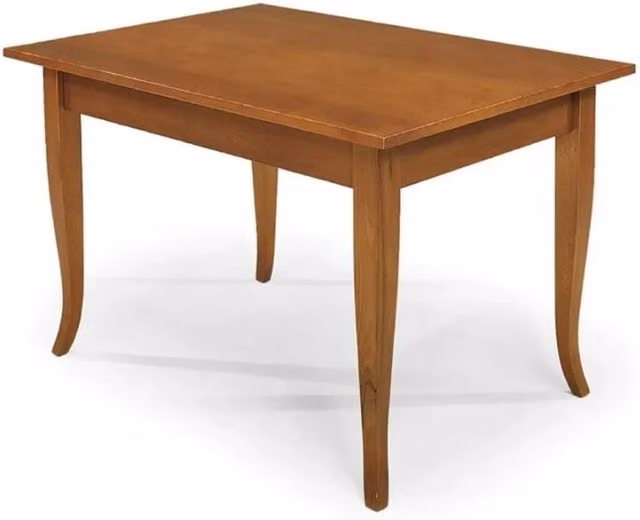 Tavolo fisso classico in legno di pino Mobili2G colore noce L: 120 cm, P: 80 cm – 3