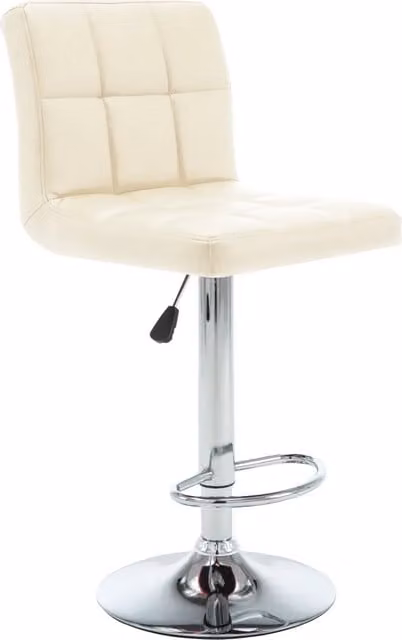 Set di 2 sgabelli da bar vidaXL in similpelle beige con struttura in metallo e plastica per casa e ufficio