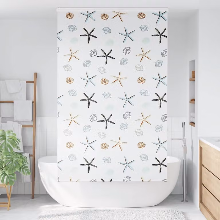 Tenda a Rullo Doccia con Cassonetto 120x240cm Larghezza Tessuto