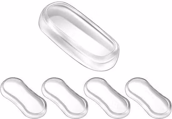 Tappo per sedile WC, tappo in gomma autoadesivo, per sedili WC, per casa e ufficio, bianco, riduce il rumore