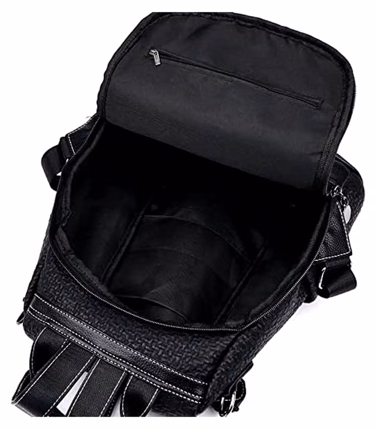 Zaino in pelle elegante per donna, con sistema antifurto
