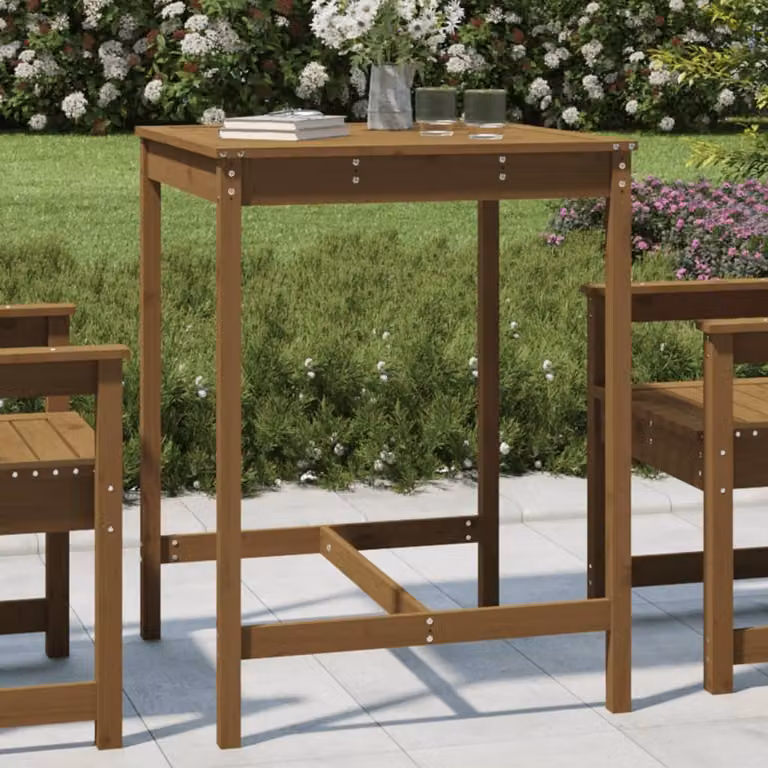 Maison Exclusive - Tavolo da giardino marrone miele 82,5x82,5x110 cm Legno massello di pino