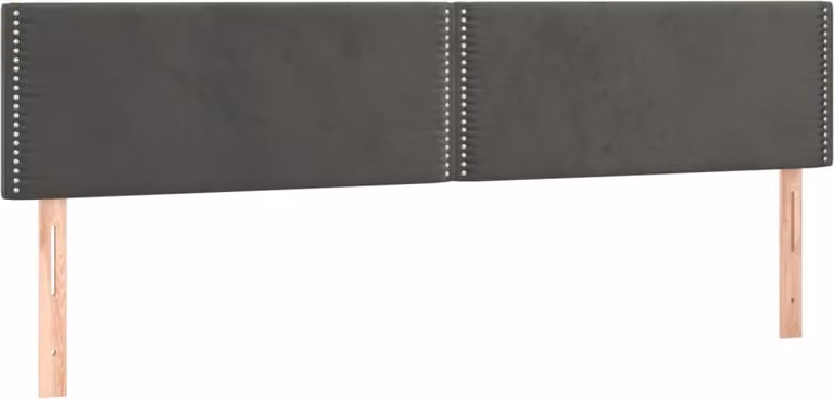 Testiera Grigio Scuro 180x5x78/88 cm in Velluto