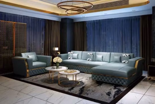 Wohnlandschaft Ecksofa L-Form Sessel Set Garnitur Modern Sofa Leder Couch