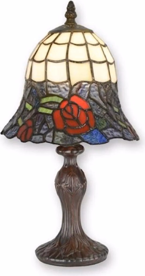 Casa Padrino Luxury Tiffany Stool Lamp Multicolore Ø 19,5 x H. 37 cm - Lampada da tavolo Tiffany - Lampada da tavolo Tiffany - Luci Tiffany - Luci - Interni