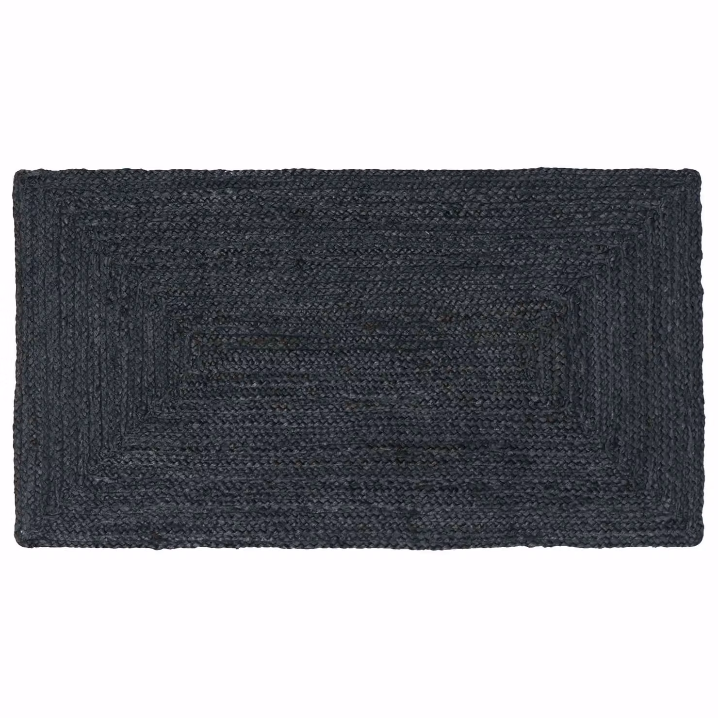 Tappeto da area vidaXL in juta intrecciata, moderno e facile da curare, colore grigio antracite, L: 110 cm, P: 60 cm